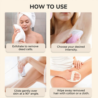 Rechargeable Hair Epilator - Electric Tweezers for Legs and Arms