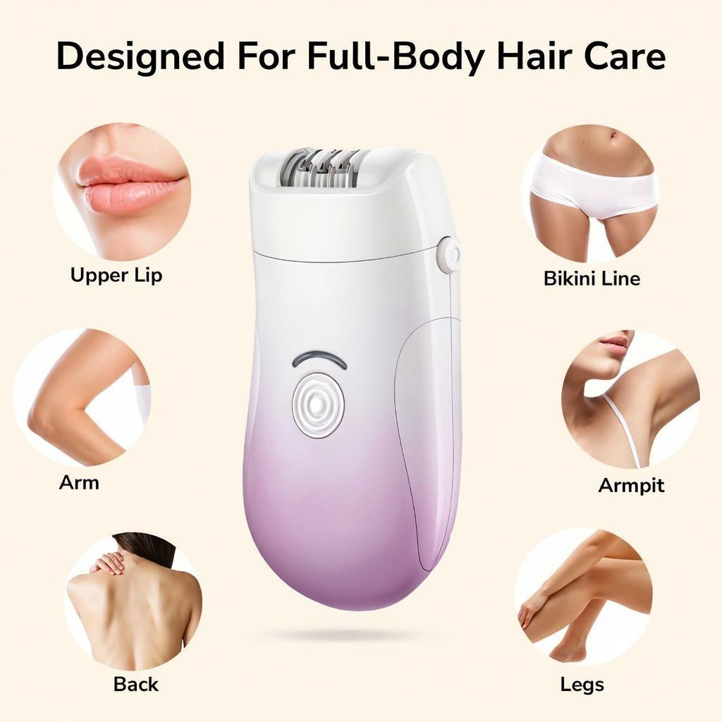 Rechargeable Hair Epilator - Electric Tweezers for Legs and Arms