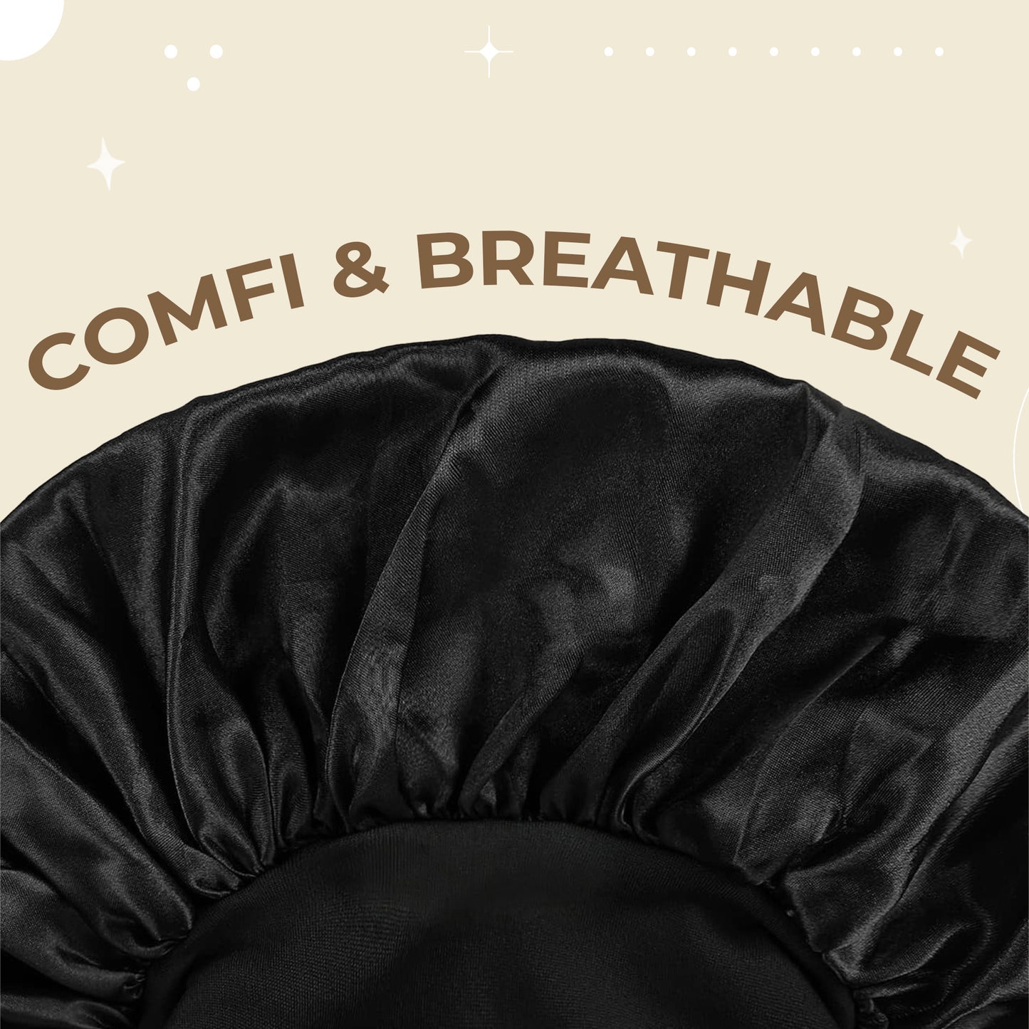 Luxury Silk Bonnet - Stays On All Night Guaranteed